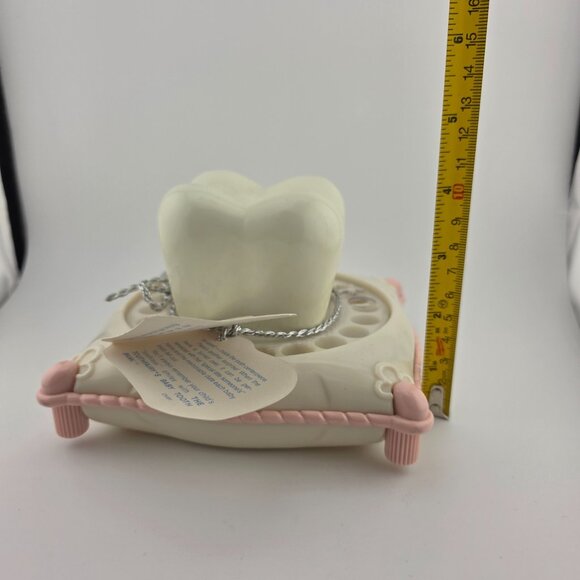 Vintage The Perfect Present The Toothfairy's Baby Tooth Bank Pink White for Kids - Picture 9 of 9